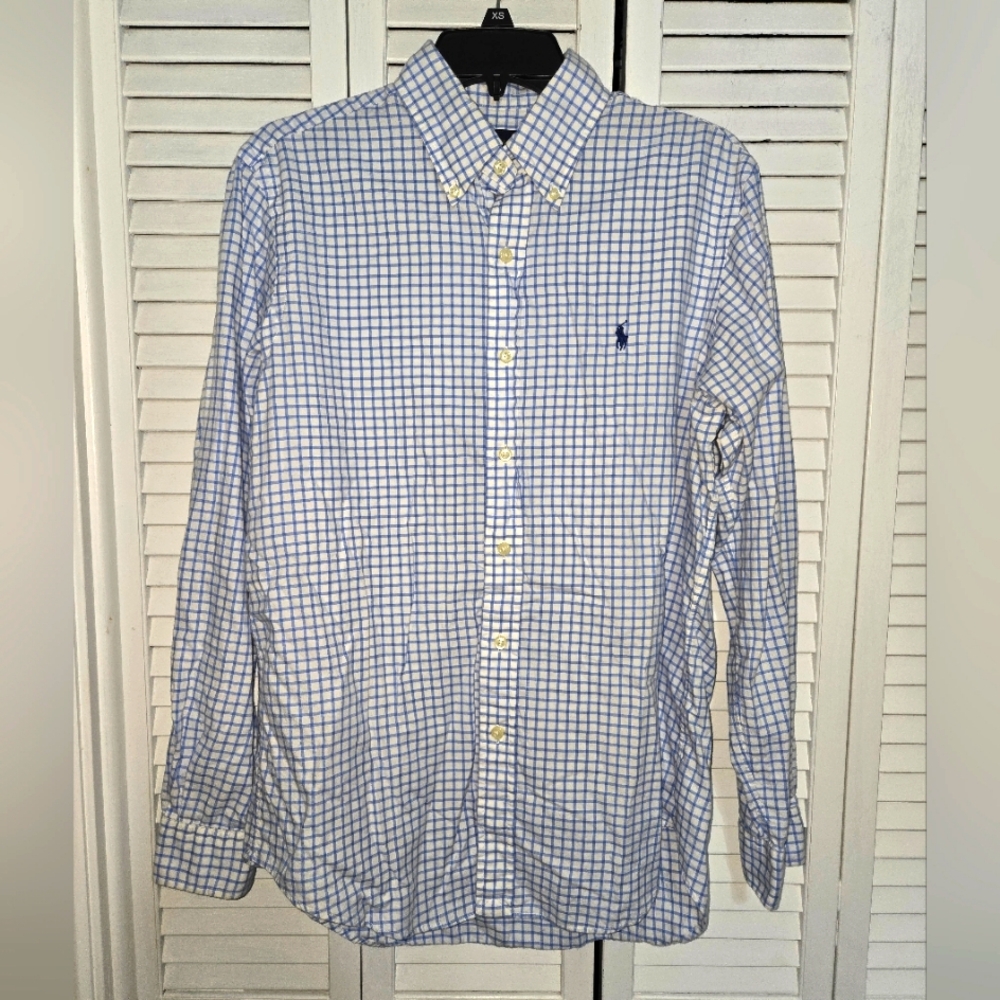 Polo by Ralph Lauren Men's M Blue Checkered Shirt